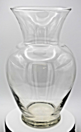 Large clear glass flower vase - glass,