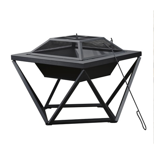 Garden wood burning fire pit - fire,