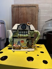 1980s Vintage Antiques Tea Pot By Annie Rowe The Village Teapot Collectables