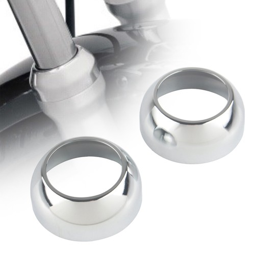 Chrome front fork boot cap - chrome,