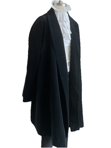 Vintage black velvet coat - vintage, size