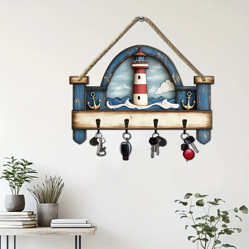 30cm wooden lighthouse wall - lighthouse,