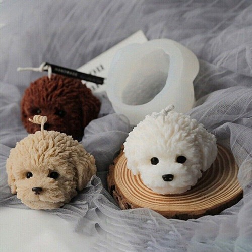Dog head candle - candle, silicone