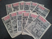 12 x GLASGOW WEEKLY NEWSPAPERS 1982 - PRINCESS DIANA STORY