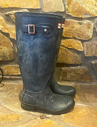 Hunter womens black knee high - knee,