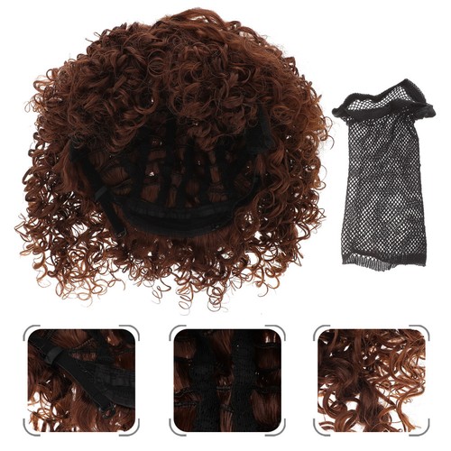 Kinky afro wigs with bangs - afro,