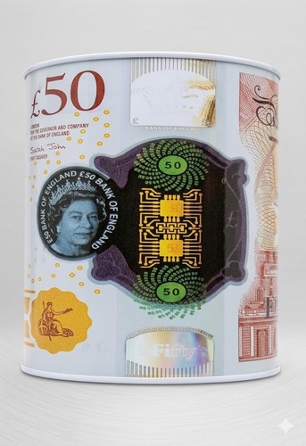 Money box tin pound - 2x,