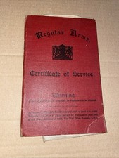 1904-1928 WW1 Period Regular Army Certificate Of Service Book - Royal Artillery