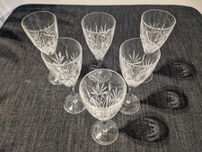 Set of 6 Crystal Wine Glasses