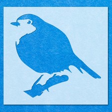 Robin Bird Christmas Stencil