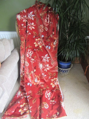 Pair vintage lined floral - lined,