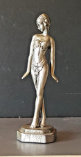 Art Deco Style Metal Miniature Female Dancer Figurine