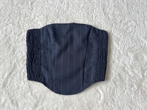Navy blue pinstripe - navy,