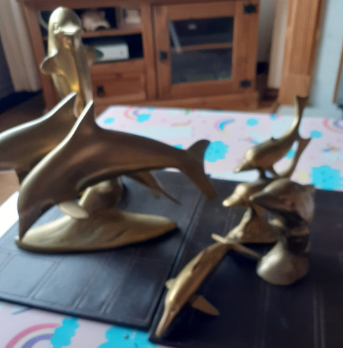 Brass dolphin ornaments bundle - dolphin,
