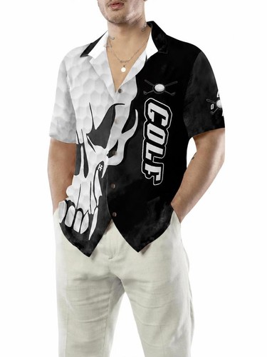 Golf skull black - golf, summer