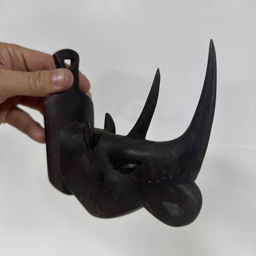Vintage african rhino head - vintage,