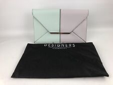 Jasper Conran Debenhams Two Tone Clutch Bag Blue & Pink Magnetic Close S618