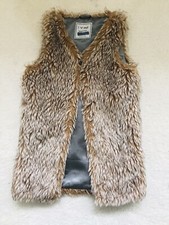 Girls Beige Faux Fur Sleeveless Gillet Body Warmer  Age 4 Years By  Next