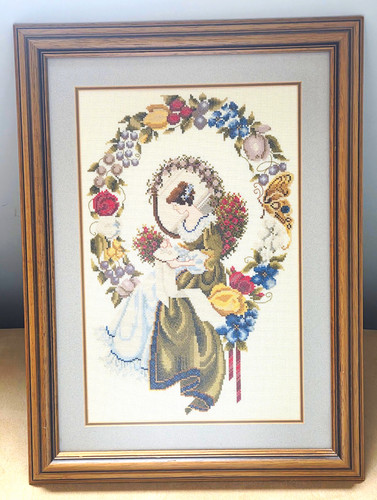 Cross stitch picture lavender - picture,,