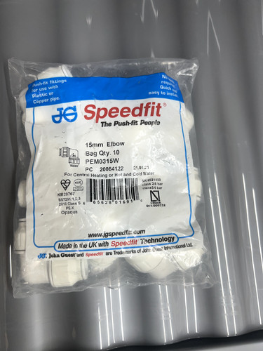 Speedfit 15mm elbows - , in