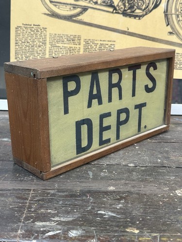 Vintage sign parts department - parts,