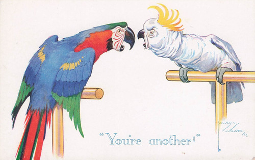 Vintage comic postcard - postcard,