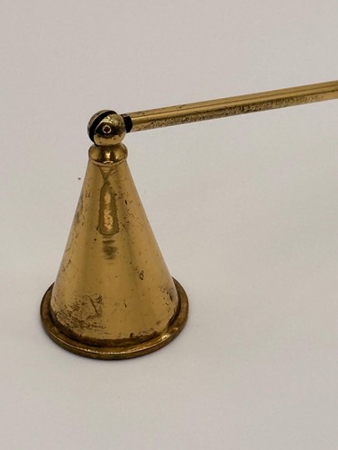 Vintage brass candle snuffer - vintage,