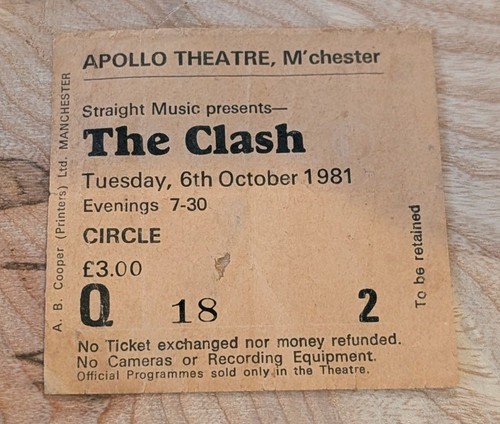 The clash 6th october 1981 - clash,