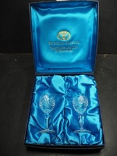 Pair of Boxed Bohemia Crystal