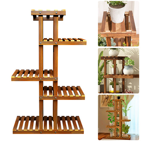 Tier wooden plant shelf - 5, rack