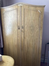 Walnut Bedroom Suite: Double + Triple Wardrobe, Dressing Table, Headboard/Cupbrd