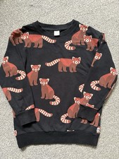Lindex Red Panda Organic Cotton Jumper Sweatshirt Top 7-8 Years (128)