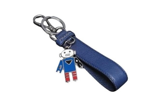 Prada bag charm blue saffiano - prada,