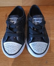 Converse All Star sequin & diamante trainers