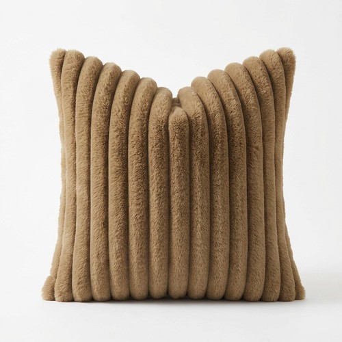 New plush plain cushion cover - new,
