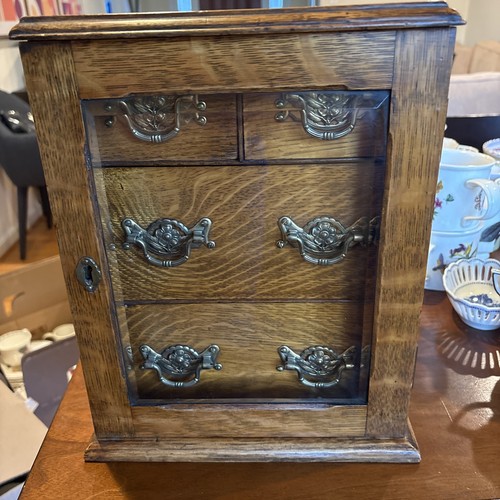 Antique wooden humidor - wooden, smokers