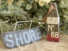 Nautical Collectables Ornaments Seaside Beach Decor ‘Shore’ Painted Slate.