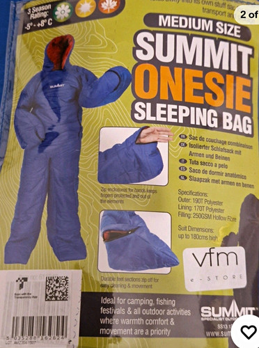 Summit sleeping bag - sleeping, suit