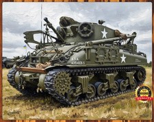 USA - M32 Tank Recovery Vehicle - Painting - 11x14 Metal Sign
