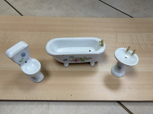Dolls house ceramic bathroom - dolls,