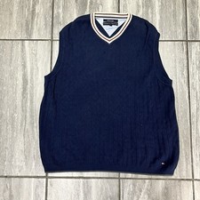 Men’s Navy blue Tommy Hilfiger V-neck sweater vest XL