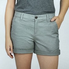 Boston Traders Womens Green Cotton/Spandex Casual Rolled Shorts Sz 14 d0629