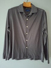 Eton Of Sweden Men’s Jersey Cotton Long Sleeve Shirt Grey Size XL