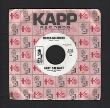 1968 Gary Stewart Merry-Go-Round b/w Here Comes Feeling Promo 45 Record Kapp 934