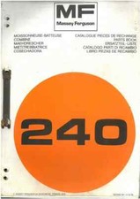 Massey Ferguson Combine MF240 Parts Manual - MF 240
