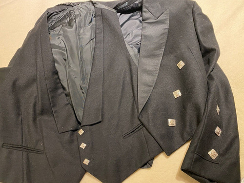 Black 100 wool flannel - flannel, prince