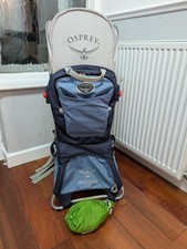 Osprey Poco AG Plus Child Carrier with Rain Cover & Sun Shade blue