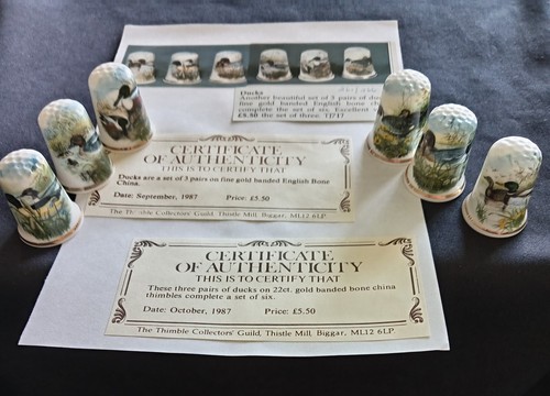 Ducks thimbles with 22ct - thimbles, gold
