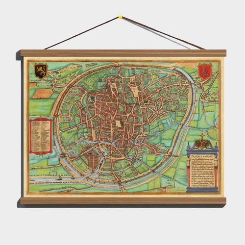 Ancient 1572 detailed plan - detailed,