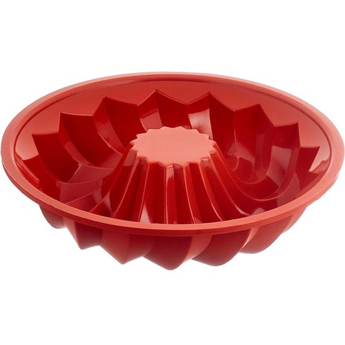 Silicone cake mould round - cake, red